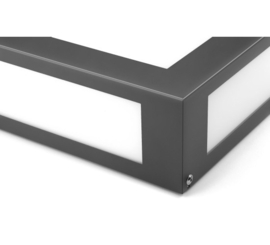 Buitenlamp wand edelstaal antraciet LED IP44 H-28cm nr: 62/LED