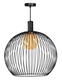 Hanglamp model Wire d-70cm zwart h-155cm E27 nr 05-HL4458-30