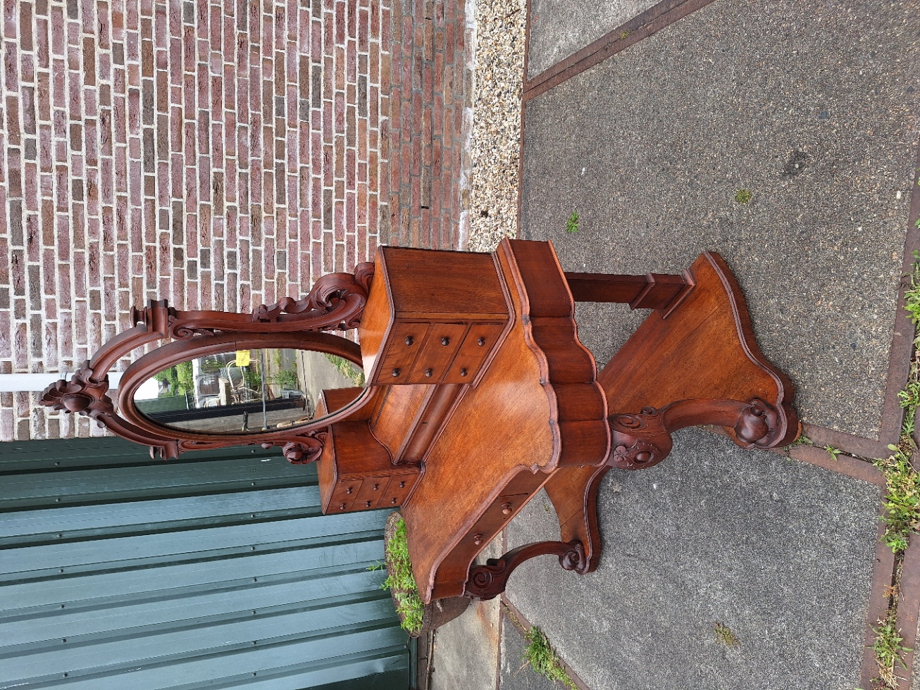 Mahonie houten kaptafel antiek omstreeks 1850-1870 nr K202556