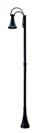 Buitenlamp mast h-315 1-lichts E27 2 kleuren leverbaar serie City nr 10-33711