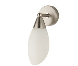 Wandlamp wandstraler up/down mat nikkel mat opaal kapje Schepje 7,5 nr 7Ws-231.39