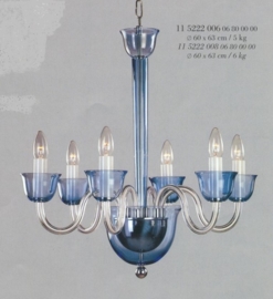 Boheems kristal helder bi-color glazen hanglamp nr 11 5222 006 0680