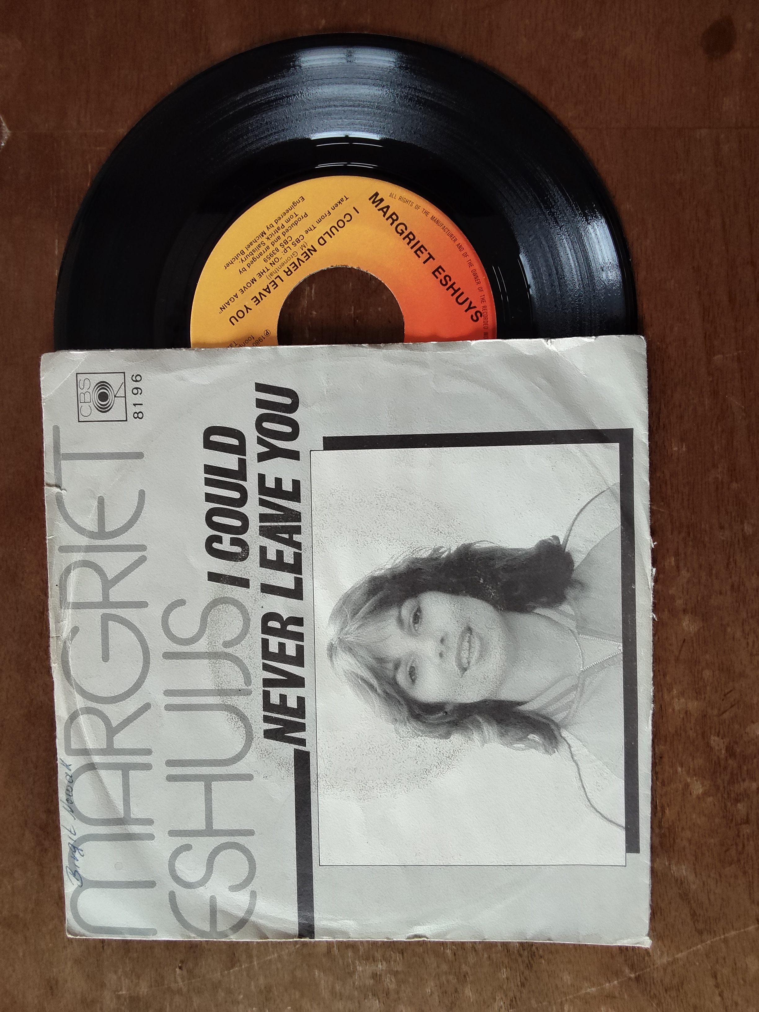 Margriet Eshuis met I could never leave you 1980 Single nr S20256889