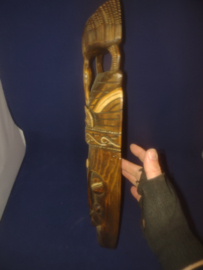 Wandmasker houtsnijwerk hoog 50cm handgemaakt nr 6071