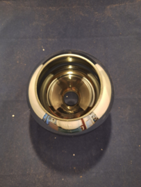 3/4 bol zwarte bovenkant zilver kleurig spiegelglas onder GT4 nr SP1514