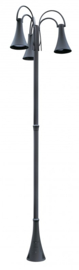 Buitenlamp mast h-315 3-lichts E27 2 kleuren leverbaar serie City nr 10-33713