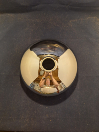 Afgeplatte spiegelbol zilver GT4 dia-28cm nr SP1508