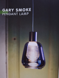 Hanglamp model Gary Rond 5-lichts zwart met ribbel binnenglazen h-15cm nr 05-HL4525-30S