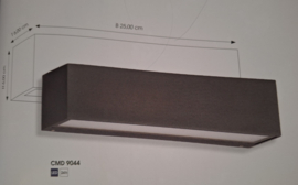 Wandspot buitenspot aluminium antraciet gecoat b-25cm 2x9W LED nr 9044