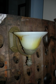 Antiek bruin gekleurde wandlamp 1-lichts nr:20331/1