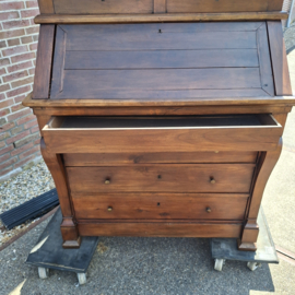 Franse antieke vruchtenhouten klepsecretaire omstreeks 1880-1890 nr B202642