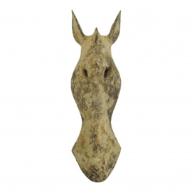 Wandmasker giraffe old finish hout 50cm handgemaakt op Bali nr 3004