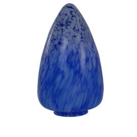 Glazen kap bolvormig model Traan/Druppel groot blauw gewolkt nr: 294.36