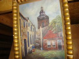 Oud schilderij  Buurkerk Utrecht.