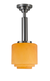 Pendel buis 25/50 h-57cm mat nikkel met glazen bol Phineas deco marmer 7B-2424.70