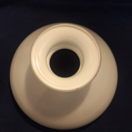 Originele olielamp kap opaal glans wit uitlopende bovenrand dia-30cm