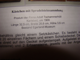 Sprudelstein-Sammlung Karlsbad . VERKOCHT