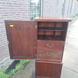 Engels mahonie receptiekast sleutel antiek omstreeks 1890 nr K2026102