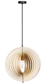 Hanglamp Woody new hout naturel E27 d43,5cm h200cm nr 05-HL4359-70