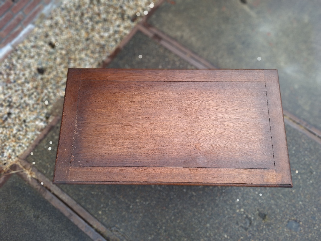 Oude engelse dekenkist eiken midcentury panelen omdtreeks 1940-1950nr K202557