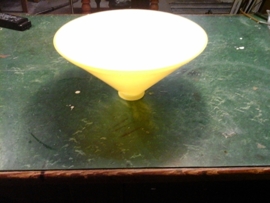 glazen kap dakkap 26cm glans geel kraag 5,5 greep 6 nr 025.03