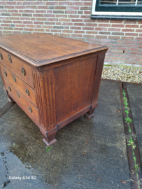 Antieke eiken ladenkast of commode omstreeks 1860 br-92cm nr K202434
