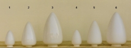 Glazen kap bolvormig model Traan/Druppel medium (2) nr: 293.00 opaal