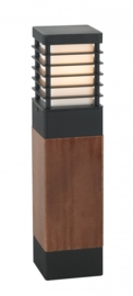 Buitenlamp serie Selhalm staand 49cm hout/zwart nr: 3265