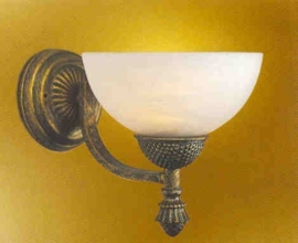 Antiek bruin gekleurde wandlamp 1-lichts nr:20332/1