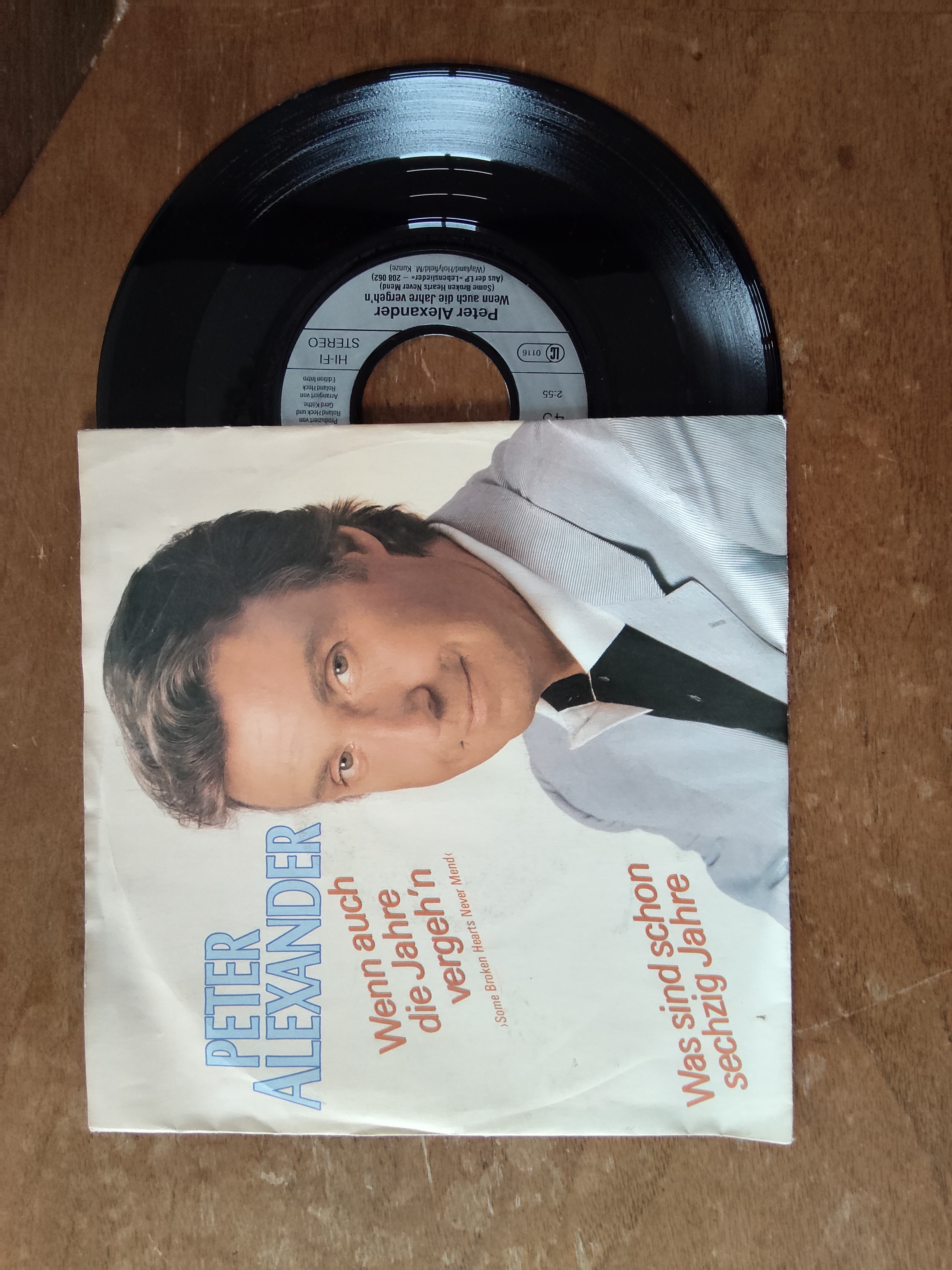 Peter Alexander met Wenn auch die Jahre vergeh'n 1986 Single nr S20256884