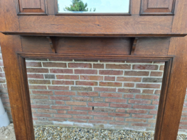 Antiek eiken voorzetschouw Engels omstreeks 1900-1920 facet spiegel nr K202420