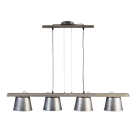 Hanglamp Apulla metaal hout br 120cm 4 kappen nr 05-hl4365-1852