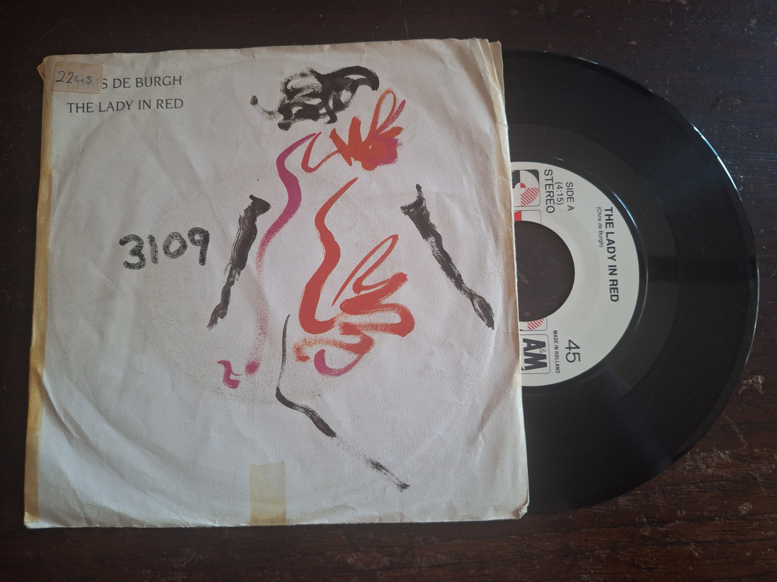 Chris de Burgh met The lady in red 1982 Single nr S20233824