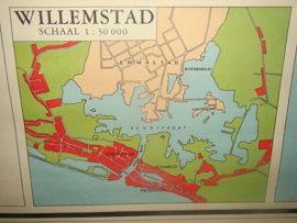 Landkaart Suriname en de Nederlandse Antillen.  VERKOCHT