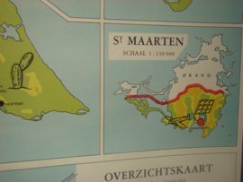 Landkaart Suriname en de Nederlandse Antillen.  VERKOCHT