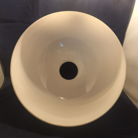 Originele oude opaal glans wit olielamp kap diameter 40cm