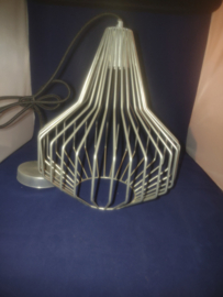 Hanglamp gegalvaniseerd d-30cm Trapezium met katoenpendel nr gal1005