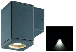Buitenlamp wand vierkant antraciet 1-lichts GU10 2jr garantie nr 385551