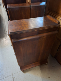 Art-deco kaptafel 1920-1930 Engels notenhout geslepen spiegel nr K202411