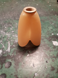 Glas halogeen M10 model hoedje geschulpt abrikoos nr: 500937