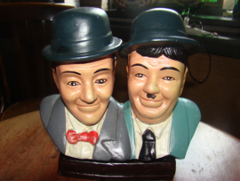 Vintage beeld Laurel en Hardy