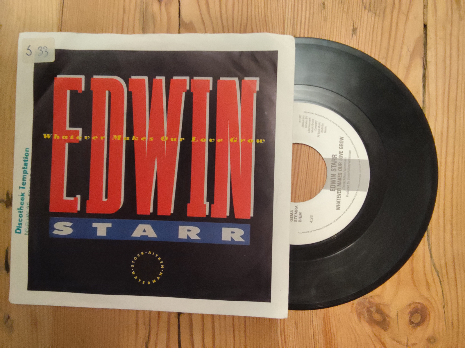 Edwin Starr met Whatever makes our love grow 1987 Single nr S20256434