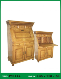 Grenen klepsecretaire nieuw gemaakt van oud hout nr: 114