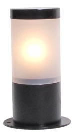 Buitenlamp paal h-25 serie Lumare opaal/helder zwart nr: 330