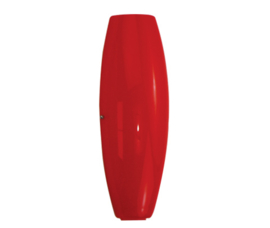 Wandlamp cilinderglas oph.en diep rode kap h-39cm nr 2039.07 + H39.88