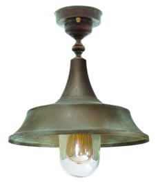 Buitenlamp Maritiem plafond kap32 h43 E27 verkoperd messing nr 233126