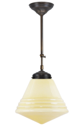 Schuifstang standaard H 93-143 brons met glazen bol Philips champagne 32cm 3Sk2-330.50