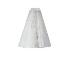 Glazen kap Trechter klein gr 5,5cm wit opaal gemarmerd nr: 320.91
