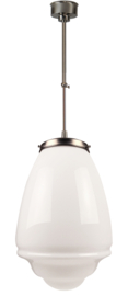 Schuifstang standaard H 109-159 mat nikkel met glazen bol Parma opaal 30cm 7Sb2-442.00