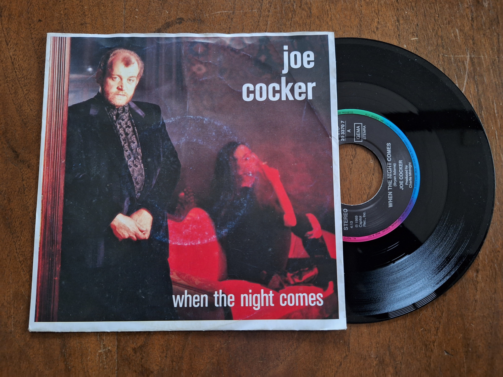 Joe Cocker met When the night comes 1989 Single nr S20233822